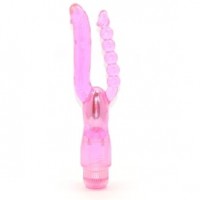 Double Ended Vibrator Multi-Speed Pink